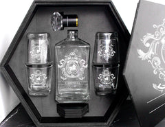 Campbell Tartan Clan Decanter Set