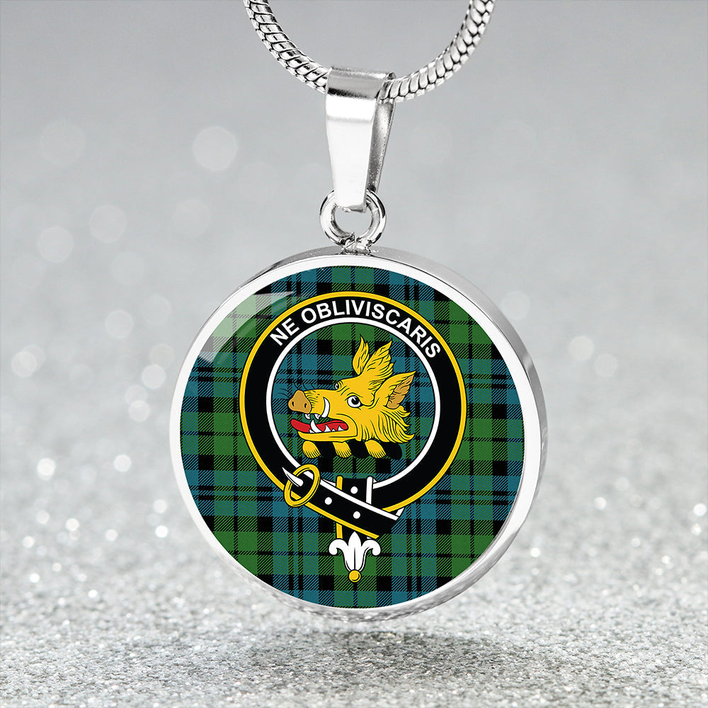 Campbell The 42nd Ancient Tartan Crest Circle Necklace