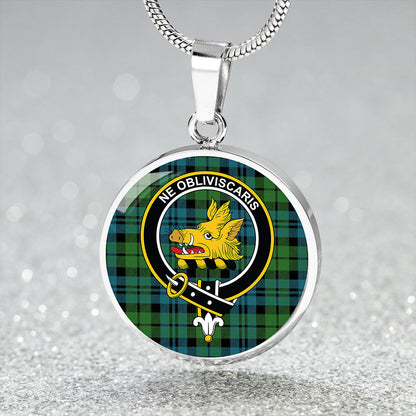 Campbell The 42nd Ancient Tartan Crest Circle Necklace