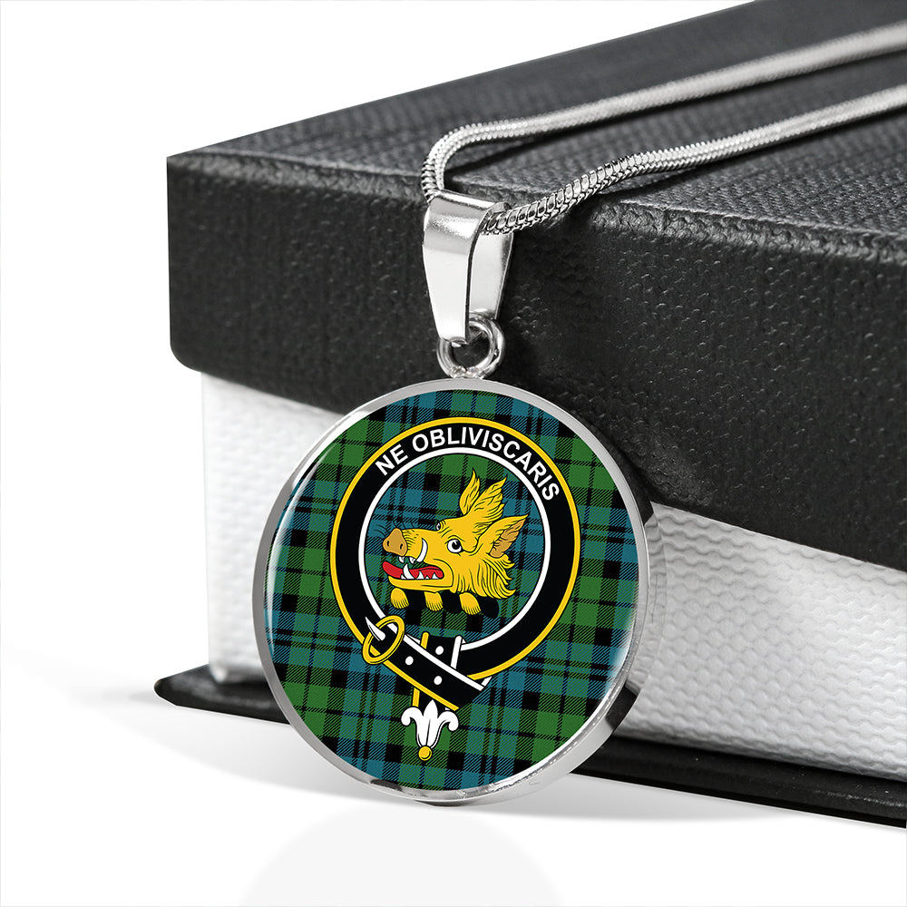 Campbell The 42nd Ancient Tartan Crest Circle Necklace