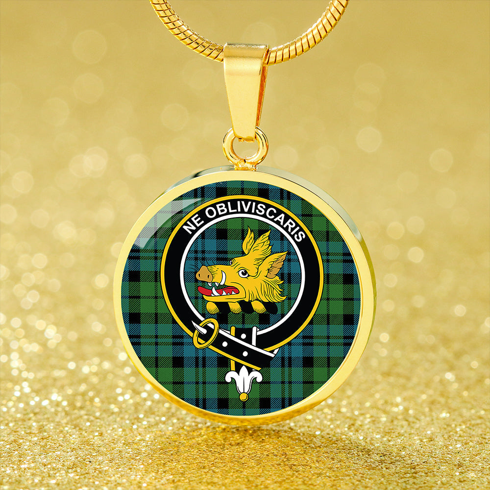 Campbell The 42nd Ancient Tartan Crest Circle Necklace