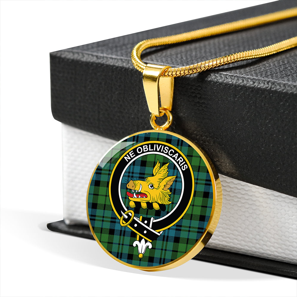 Campbell The 42nd Ancient Tartan Crest Circle Necklace