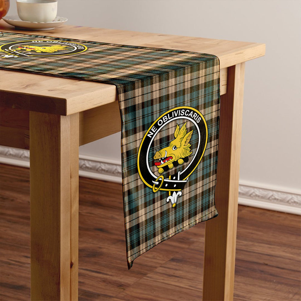 Campbell Weathered 2 Tartan Crest Table Runner