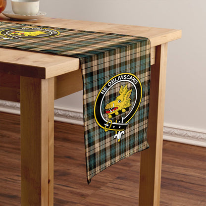 Campbell Weathered 2 Tartan Crest Table Runner