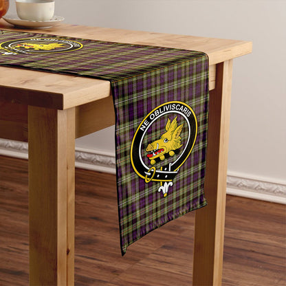 Campbell of Argyll 1815 Weathered 2 Tartan Crest Table Runner