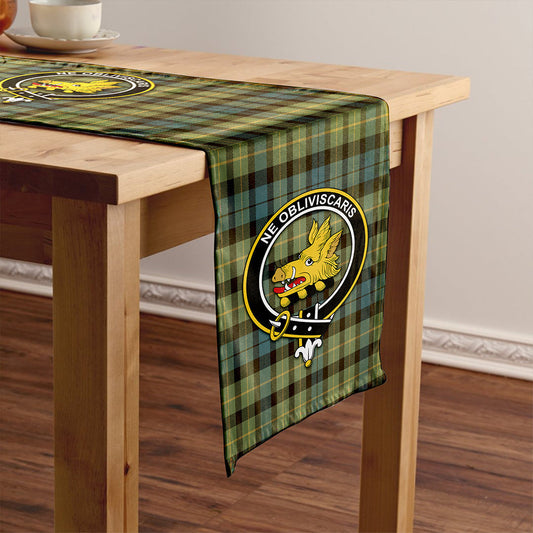 Campbell of Breadalbane 1819 Weathered 2 Tartan Crest Table Runner