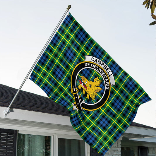 Campbell of Breadalbane Ancient Tartan Classic Crest House Flag