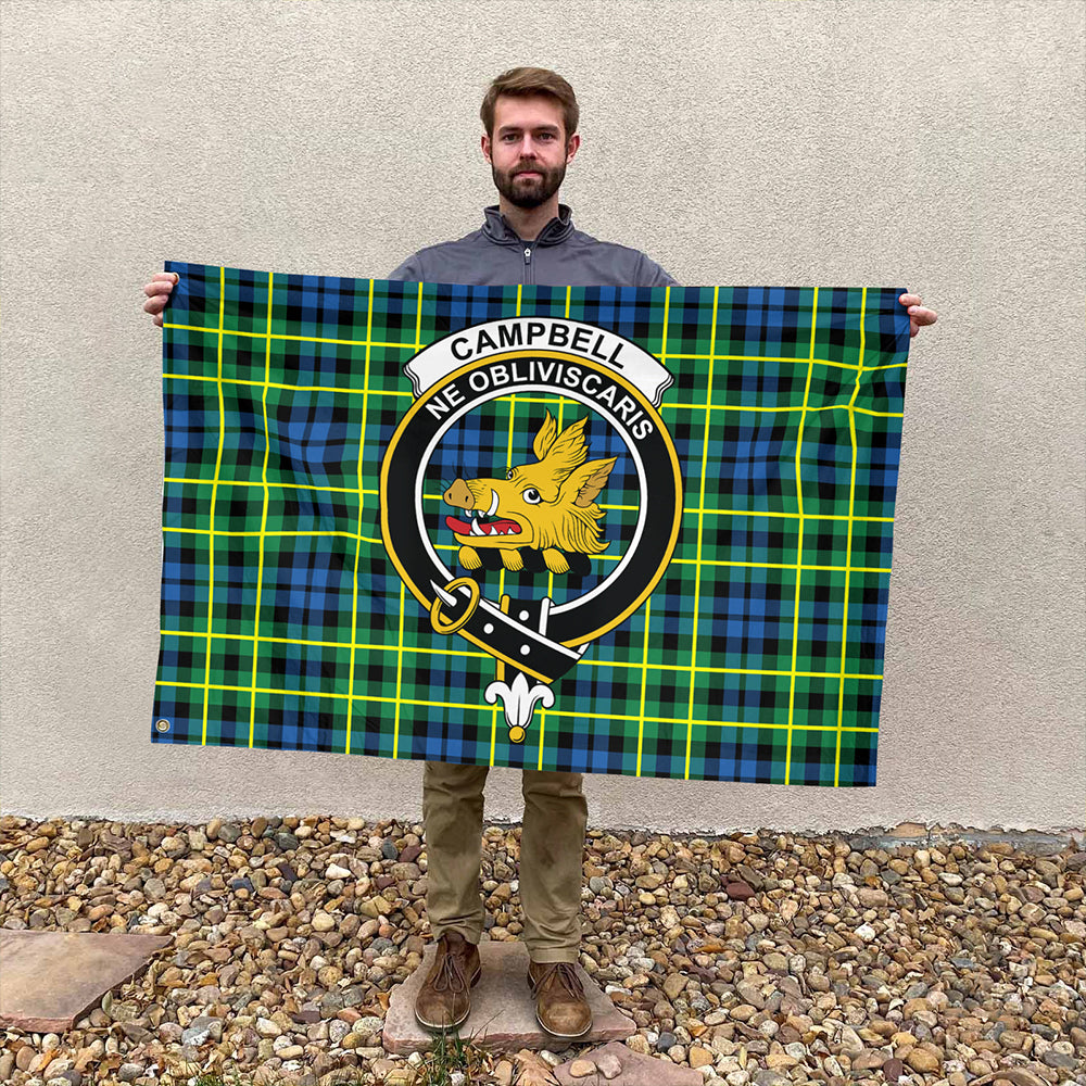 Campbell of Breadalbane Ancient Tartan Classic Crest House Flag