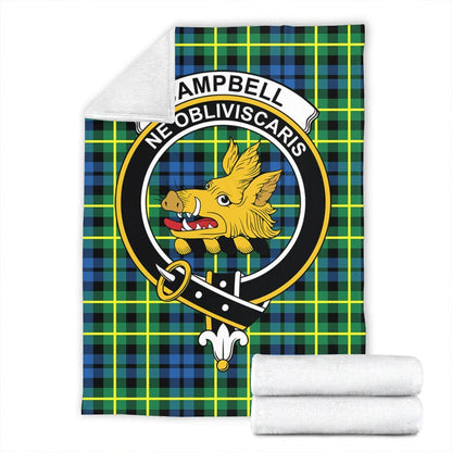 Campbell of Breadalbane Ancient Tartan Crest Premium Blanket