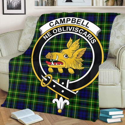 Campbell of Breadalbane Modern Tartan Crest Premium Blanket