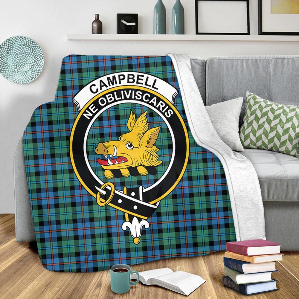 Campbell of Cawdor Ancient Tartan Crest Premium Blanket