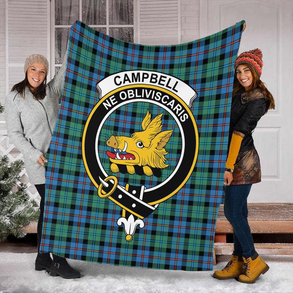 Campbell of Cawdor Ancient Tartan Crest Premium Blanket