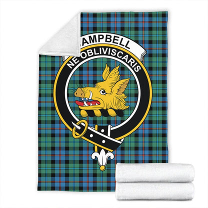 Campbell of Cawdor Ancient Tartan Crest Premium Blanket