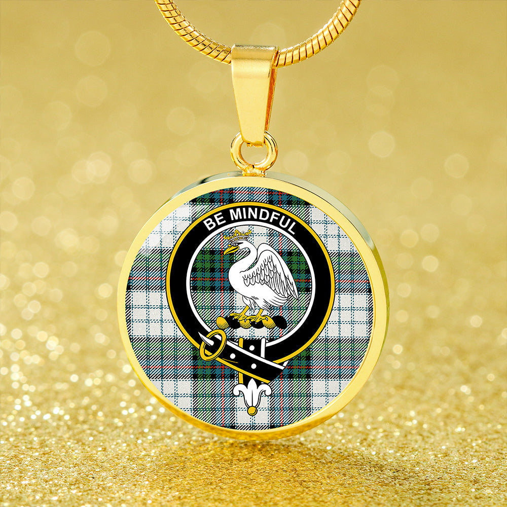 Campbell of Cawdor Dress Ancient 2 Tartan Crest Circle Necklace