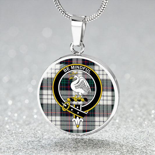 Campbell of Cawdor Dress Modern 2 Tartan Crest Circle Necklace