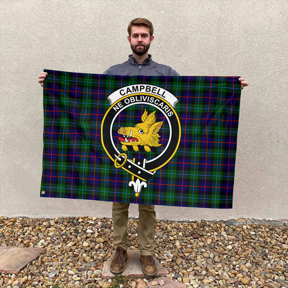 Campbell of Cawdor Modern Tartan Classic Crest House Flag