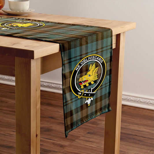 Campbell of Glenlyon Weathered 2 Tartan Crest Table Runner