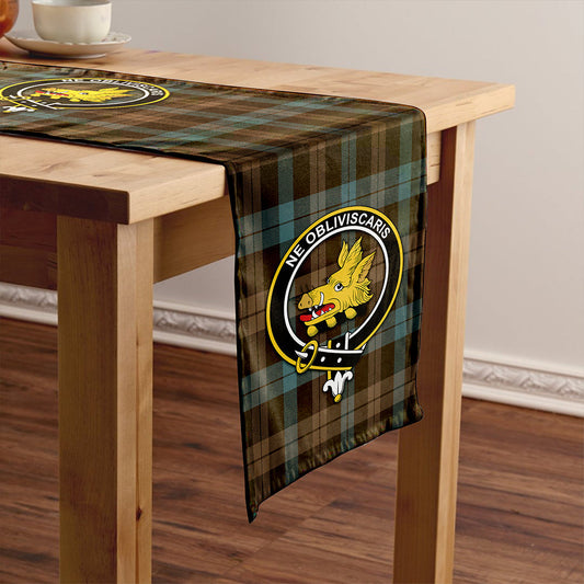 Campbell of Lochawe Weathered 2 Tartan Crest Table Runner