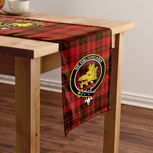 Campbell of Lochlane Weathered 2 Tartan Crest Table Runner