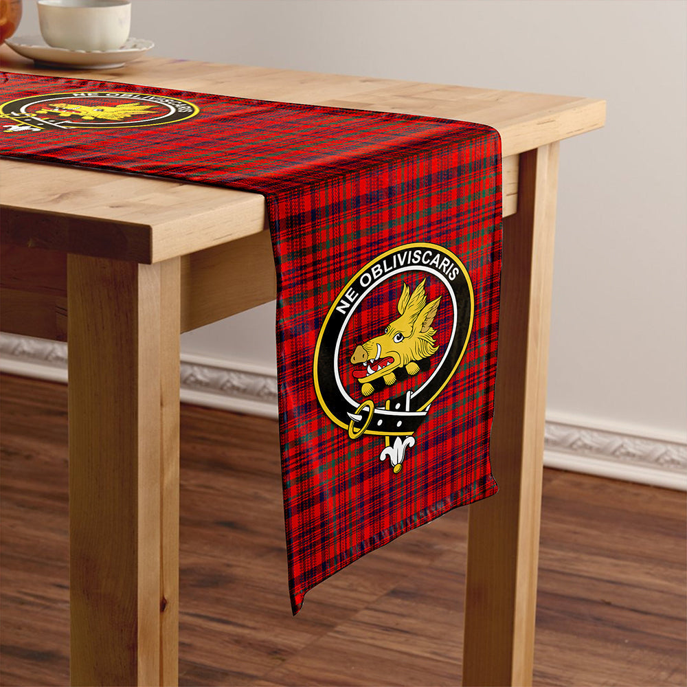 Campbell of Loudon Plaid Modern 2 Tartan Crest Table Runner