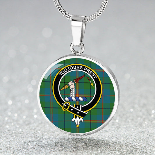 Carmichael Ancient Tartan Crest Circle Necklace