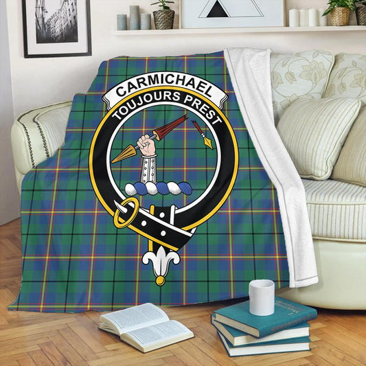 Carmichael Ancient Tartan Crest Premium Blanket