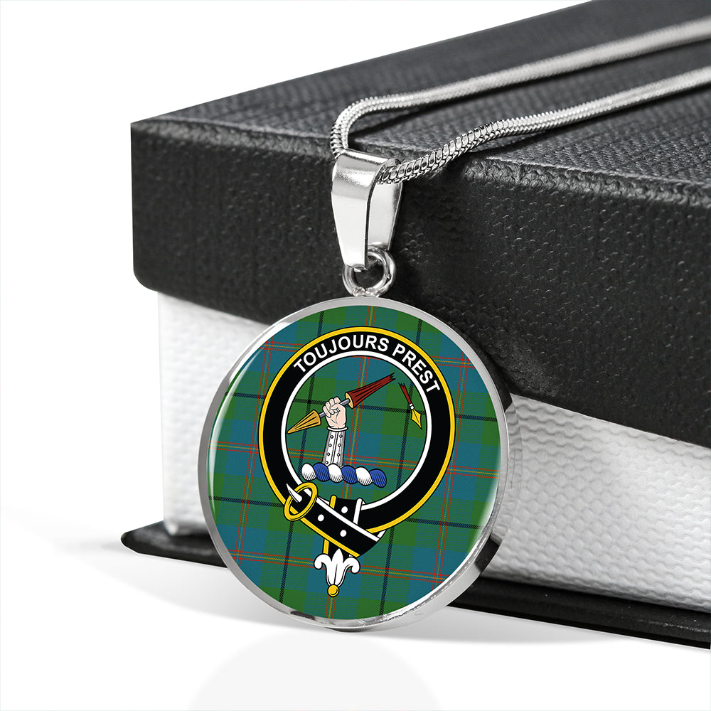 Carmichael Ancient Tartan Crest Circle Necklace