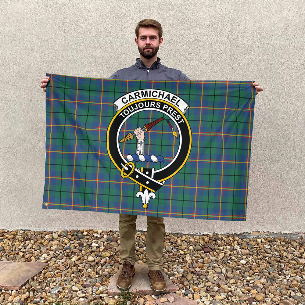 Carmichael Ancient Tartan Classic Crest House Flag