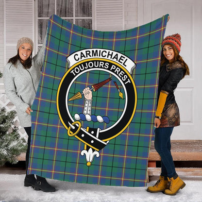 Carmichael Ancient Tartan Crest Premium Blanket