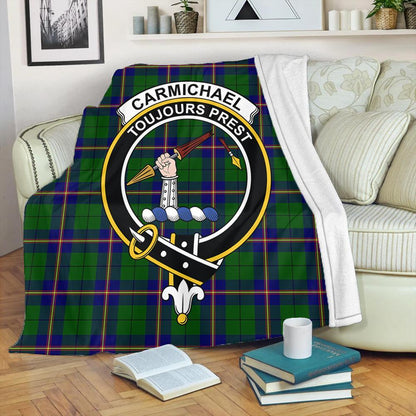 Carmichael Modern Tartan Crest Premium Blanket