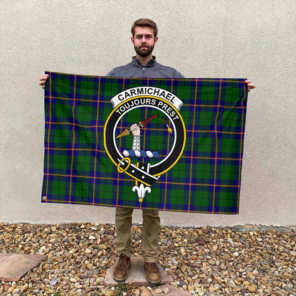 Carmichael Modern Tartan Classic Crest House Flag