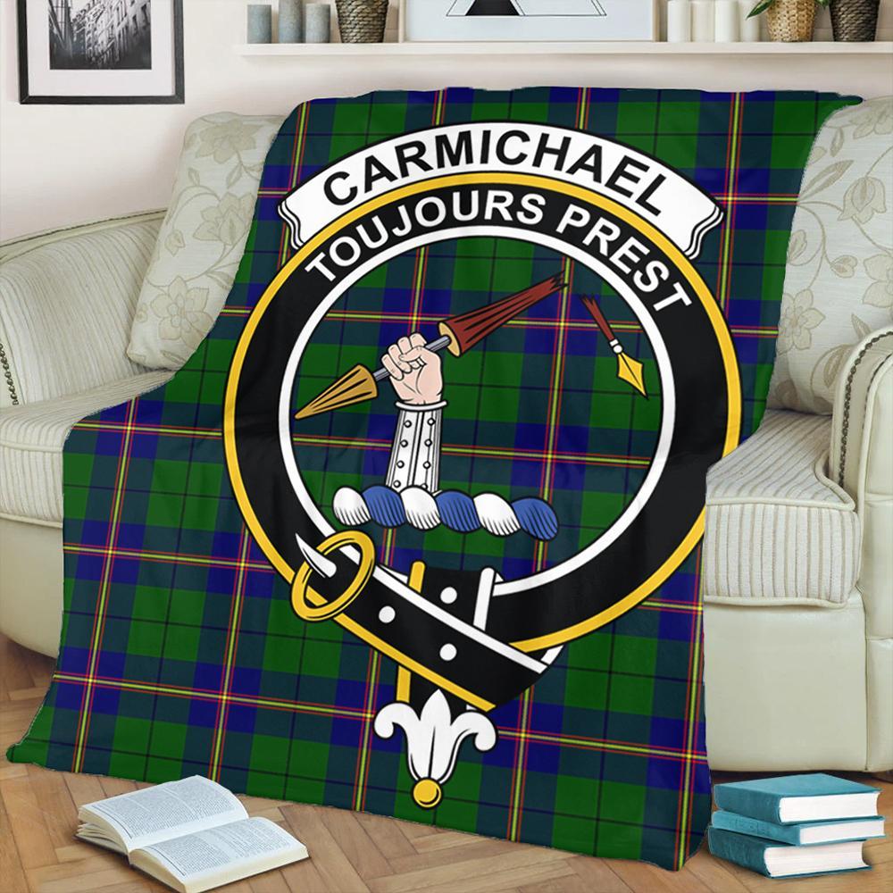 Carmichael Modern Tartan Crest Premium Blanket