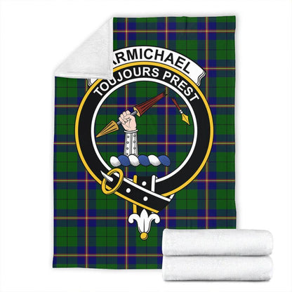 Carmichael Modern Tartan Crest Premium Blanket