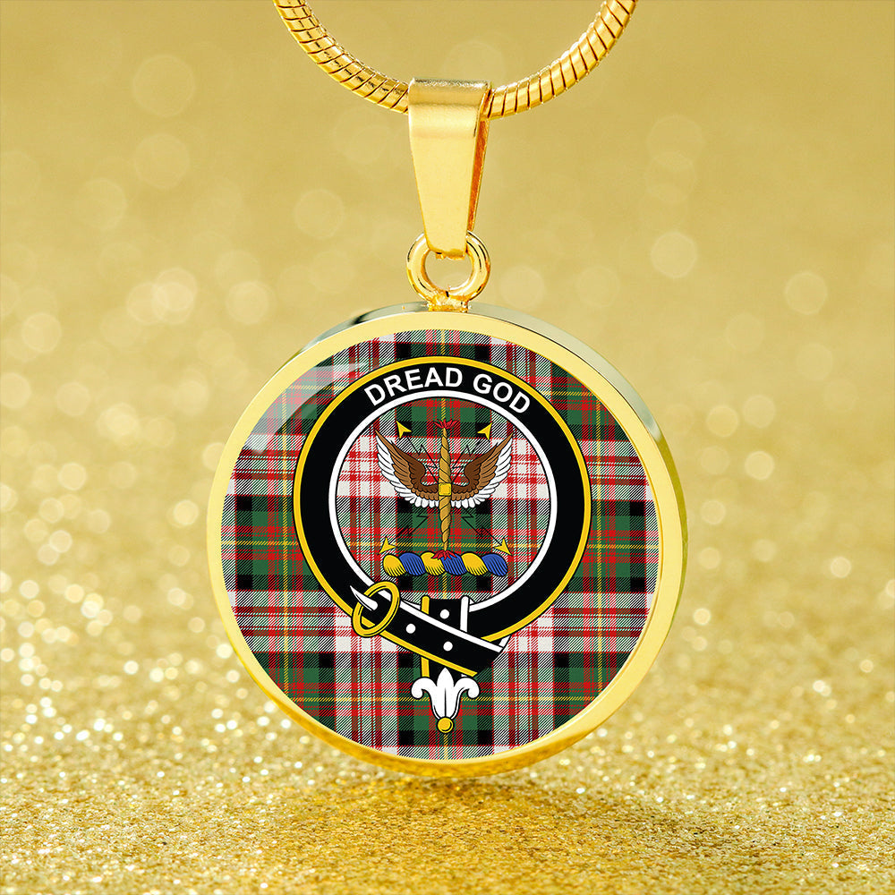 Carnegie Dress 2 Tartan Crest Circle Necklace