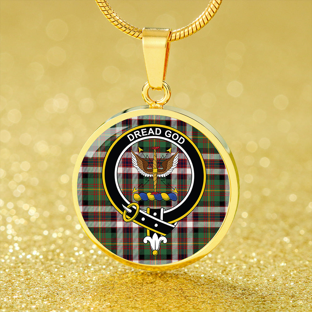 Carnegie Dress Dance Tartan Crest Circle Necklace