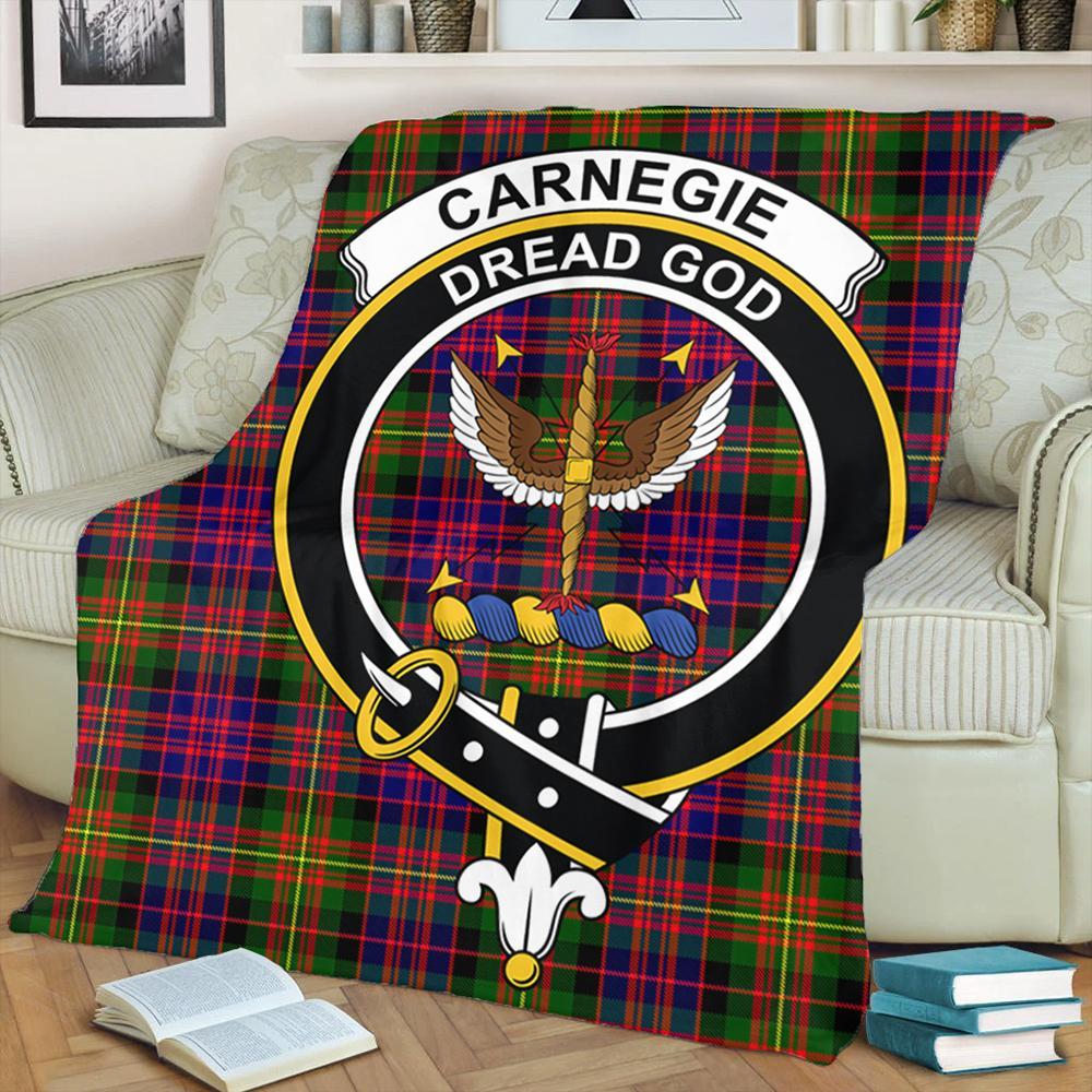 Carnegie Modern Tartan Crest Premium Blanket