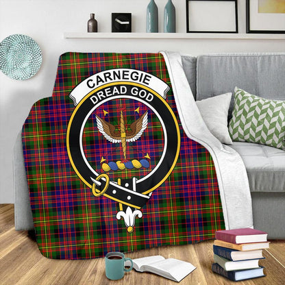 Carnegie Modern Tartan Crest Premium Blanket