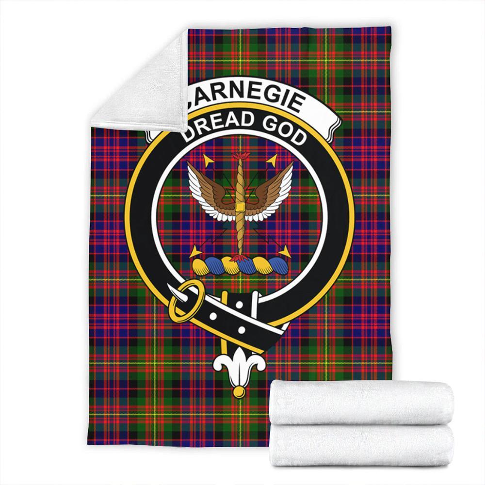 Carnegie Modern Tartan Crest Premium Blanket