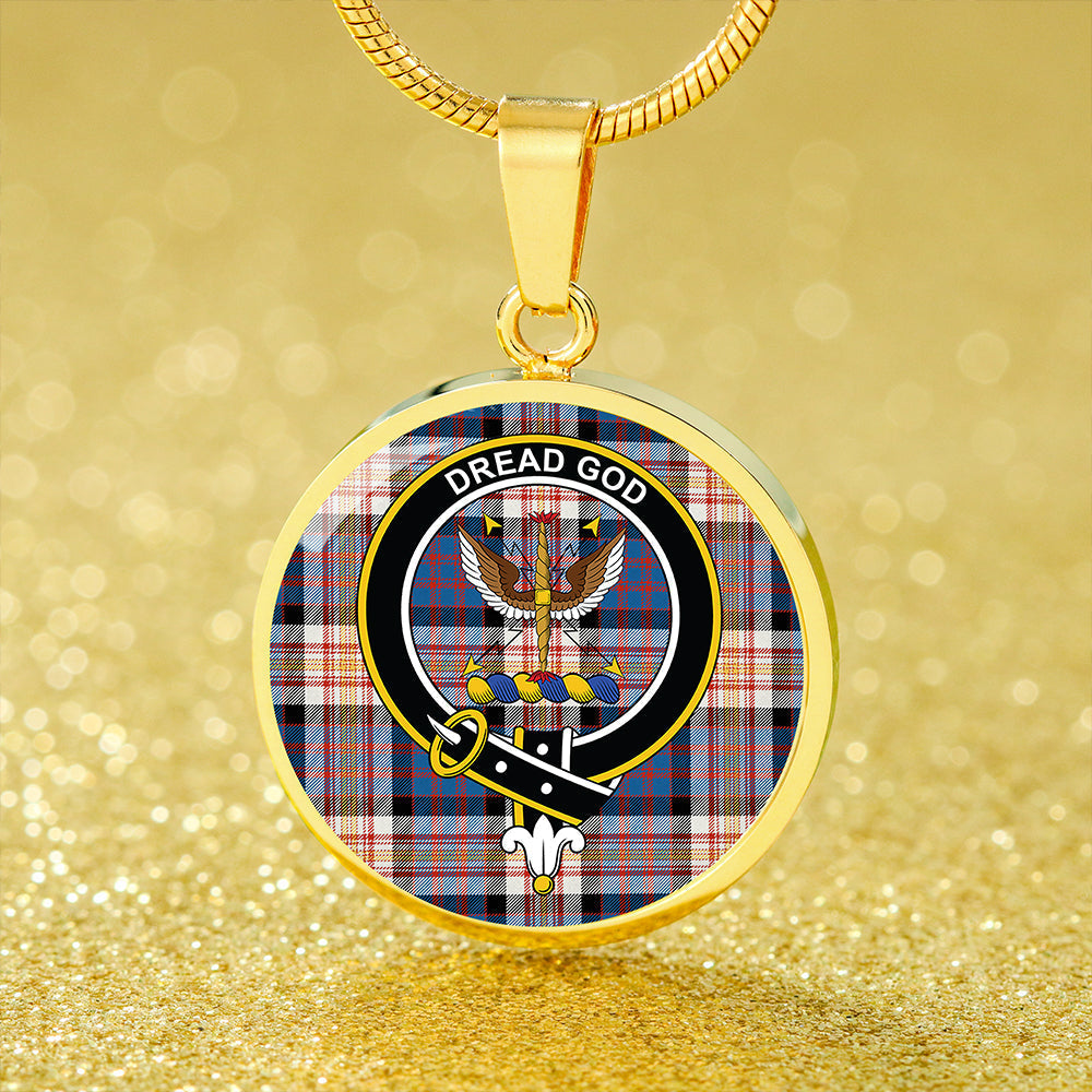 Carnegie New Ancient Tartan Crest Circle Necklace