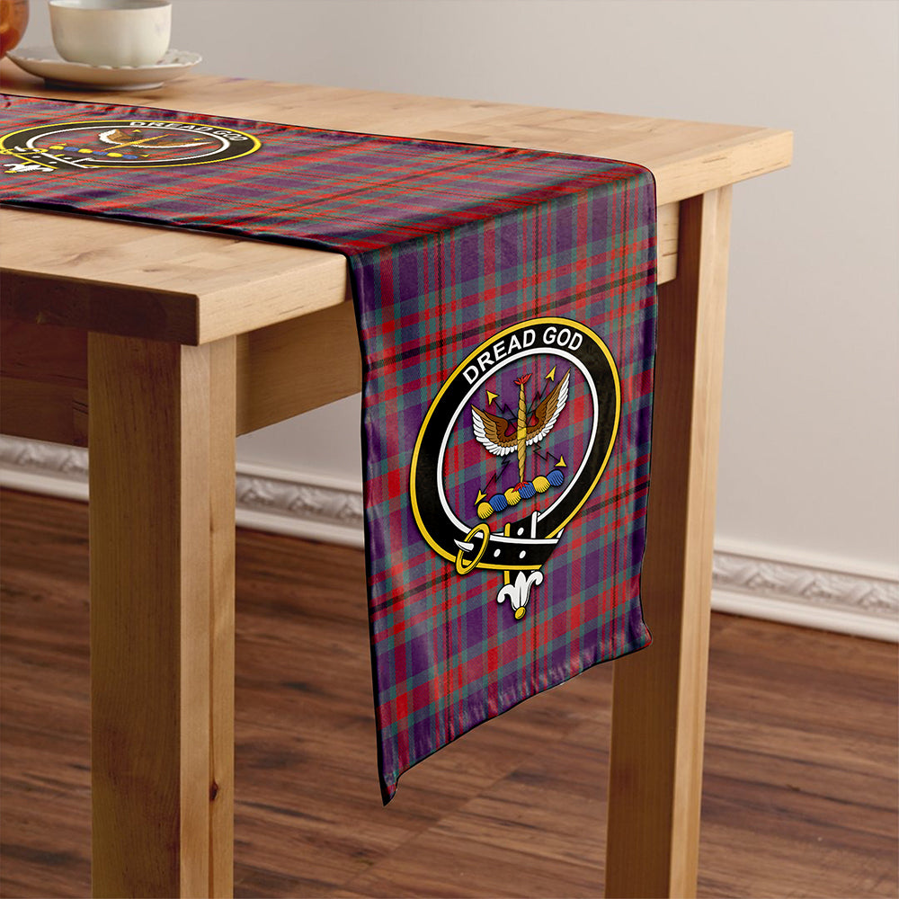 Carnegie Weathered Tartan Crest Table Runner