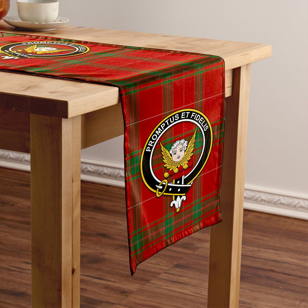 Carruthers Modern Tartan Crest Table Runner