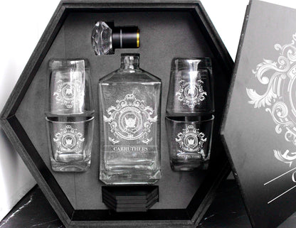 Carruthers Tartan Clan Decanter Set