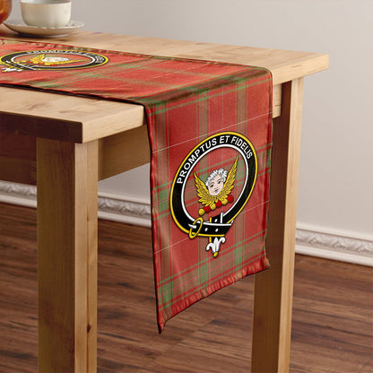 Carruthers Weathered Tartan Crest Table Runner