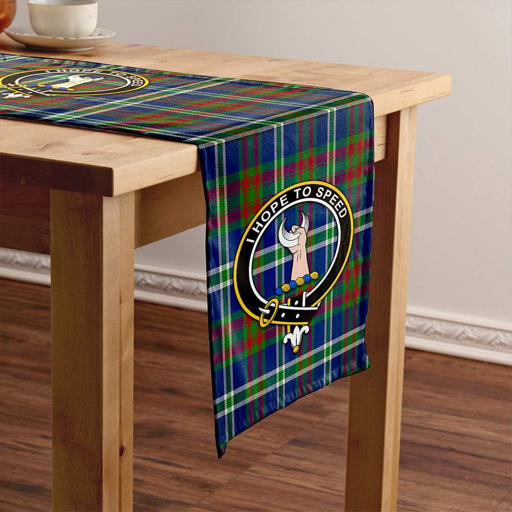 Cathcart Modern Tartan Crest Table Runner