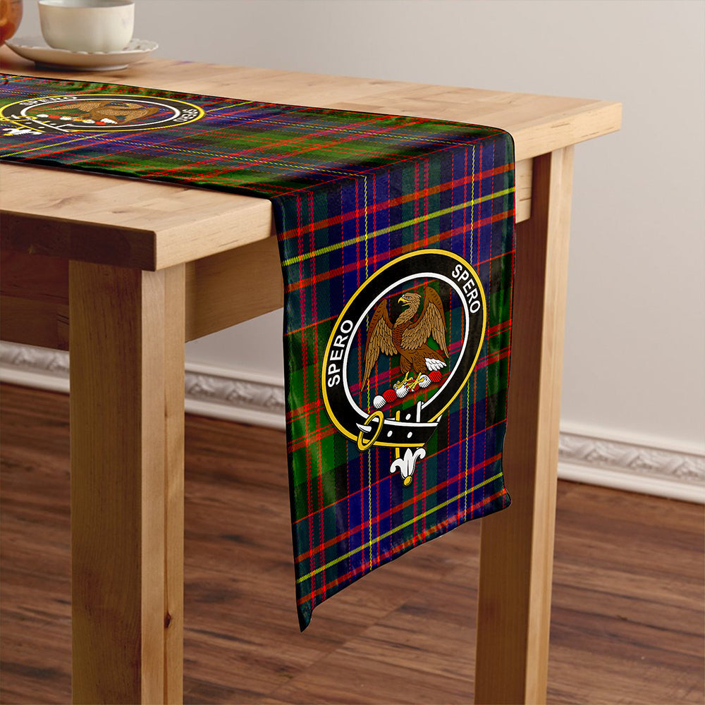 Chalmers Modern Tartan Crest Table Runner