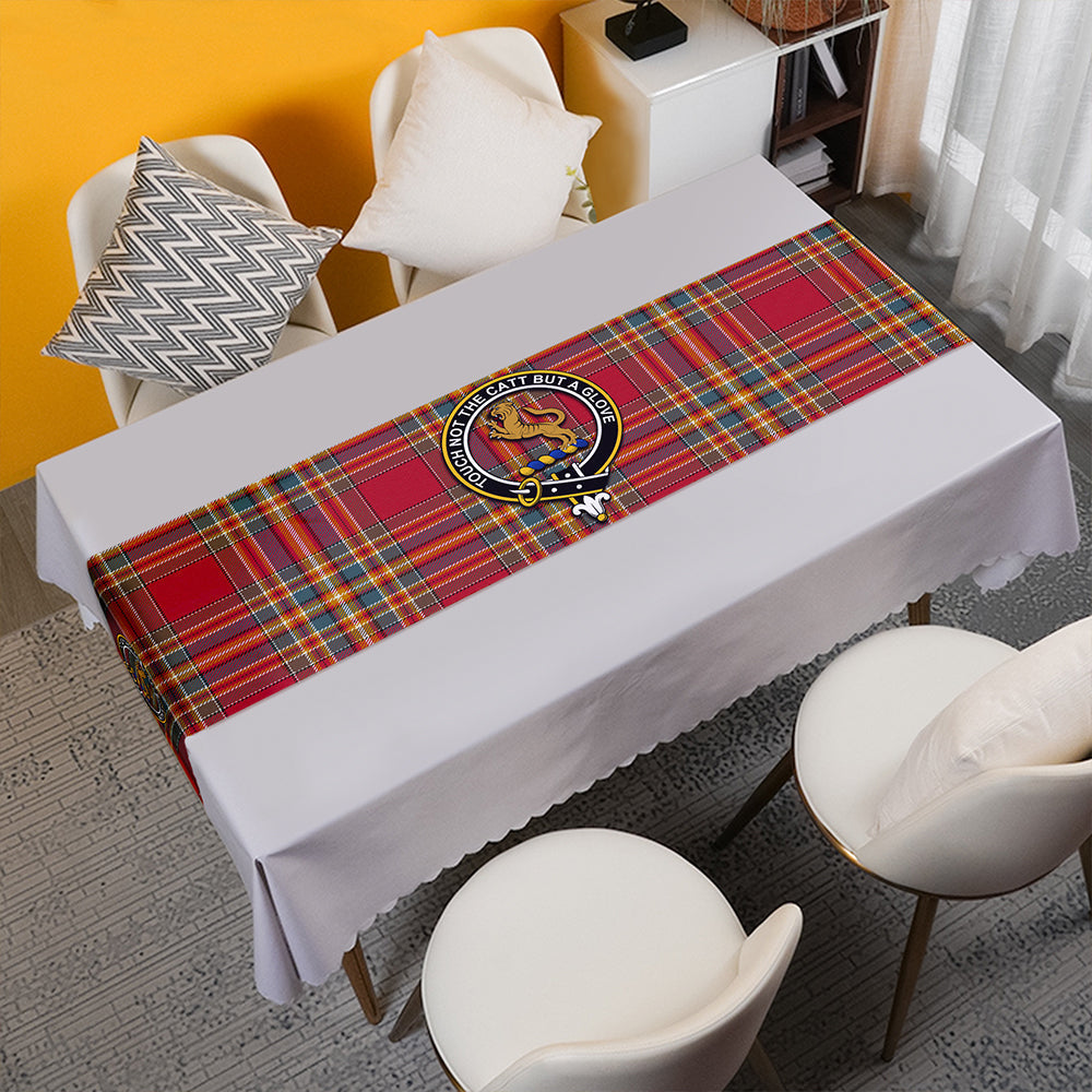 Chattan Weathered Tartan Crest Table Runner