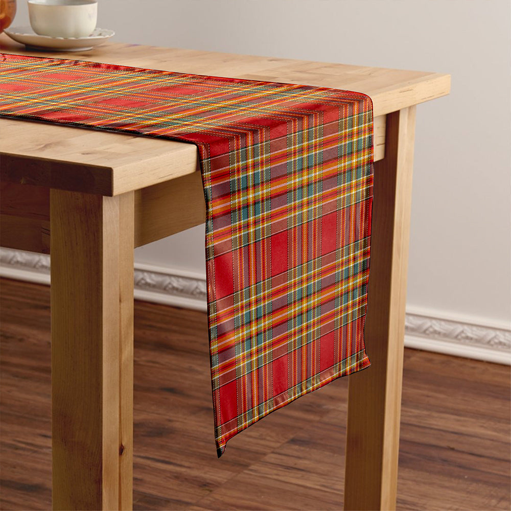 Chattan Weathered Tartan Crest Table Runner