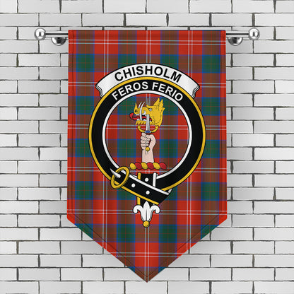 Chisholm Ancient Tartan Crest Gonfalon