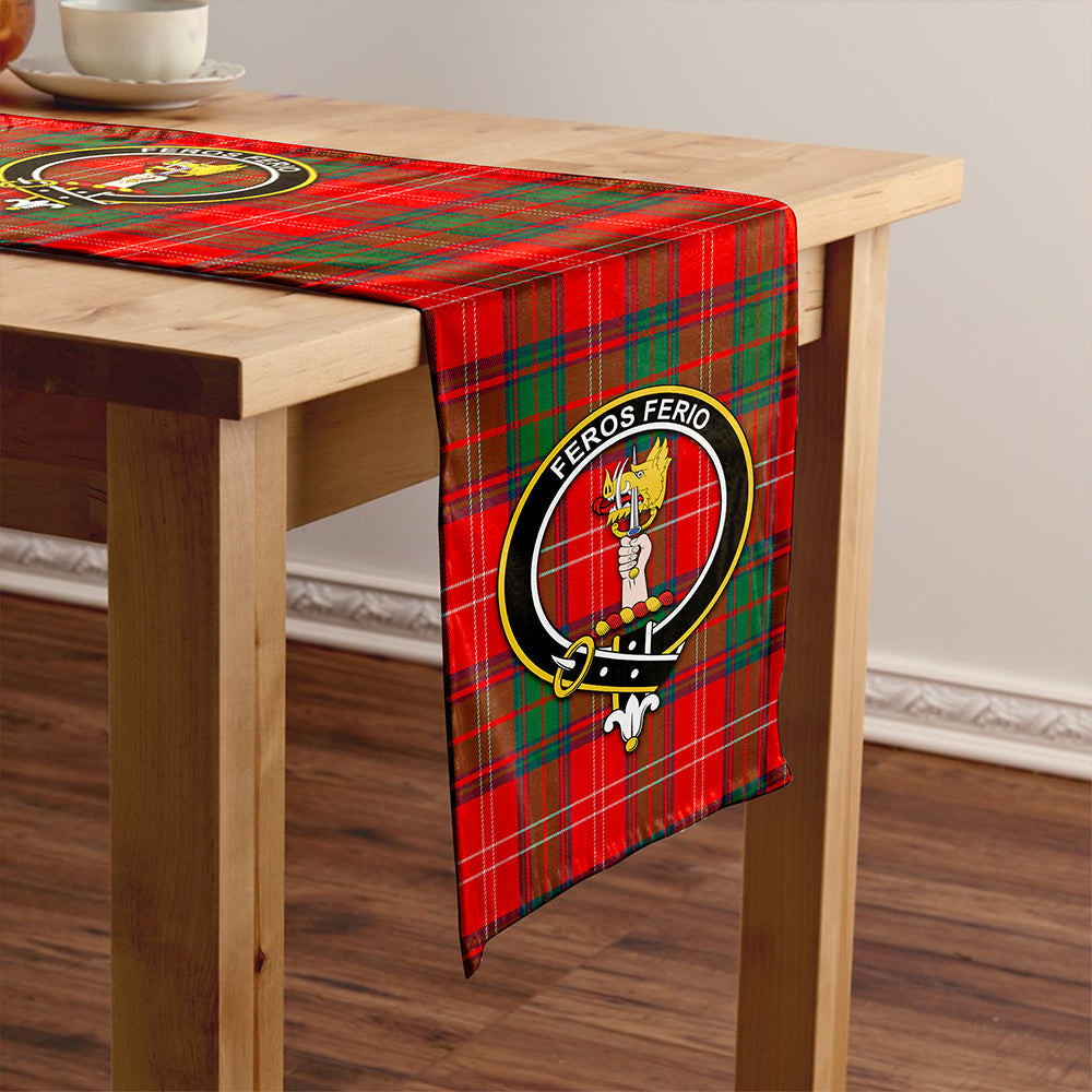 Chisholm Modern Tartan Crest Table Runner