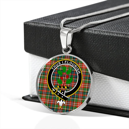 Christie Ancient Tartan Crest Circle Necklace